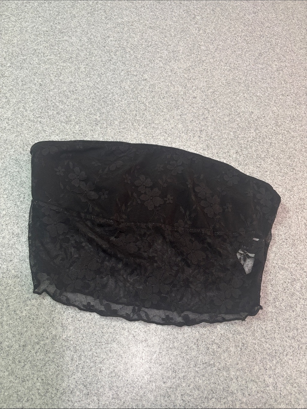 SHEIN Black Lace Bandeau Tube Top